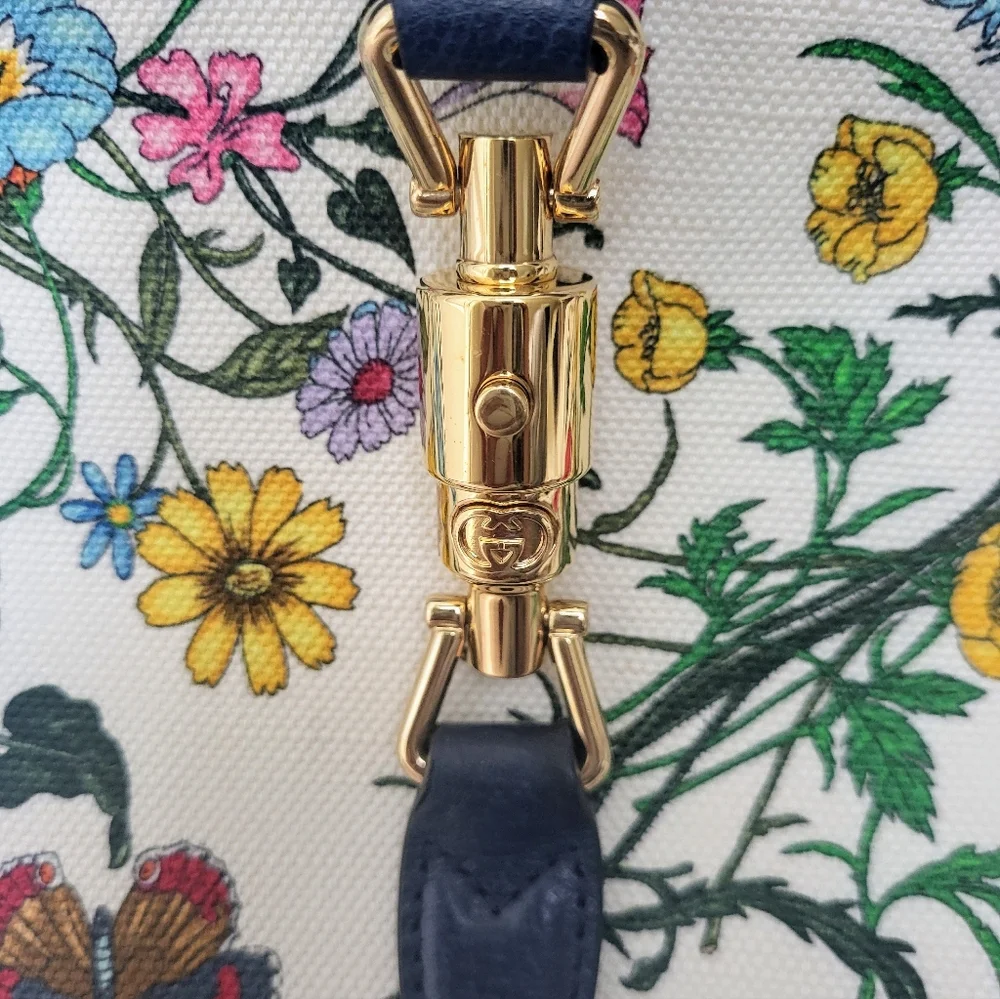 Gucci Small Jackie Hobo Flora Canvas handbag Brand New - Picture 3 of 8